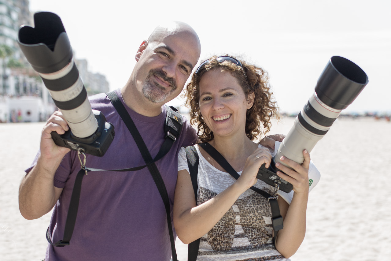 Lolo and Alicia with cameras